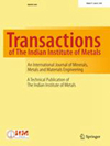 TRANSACTIONS OF THE INDIAN INSTITUTE OF METALS雜志封面